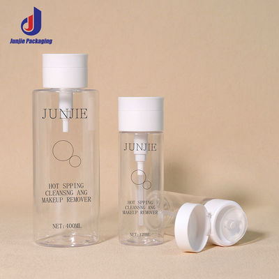 PET 화장품 병 100ml 120ml 400ml 메이크업 제거 병 둥근 평면 상자
