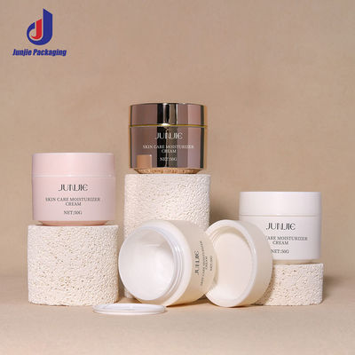 둥근 PP 플라스틱 용기 50g 스크루 톱과 맞춤 제작 화장품 용기