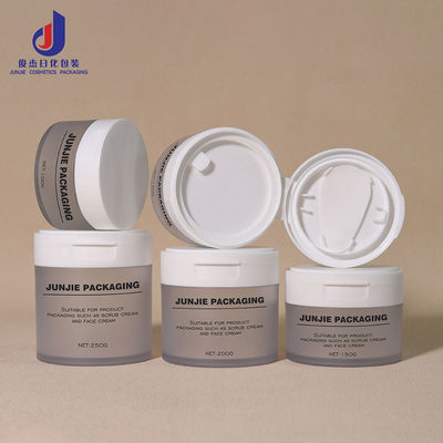 클램프가 있는 빈 안구 마스크 병 환경 친화적 120ml 150g 250g 둥근 클램 셸 톤러 면도 패드 용기 화장품 플라스틱 병